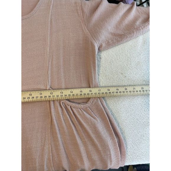 Anthropologie Women’s Uncle Frank Midi Dress Med Blush Boho Puff Sleeves Pockets - Picture 9 of 9